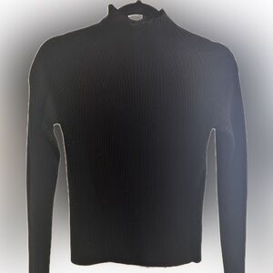 H&M Black Ribbed Turtleneck Sweater